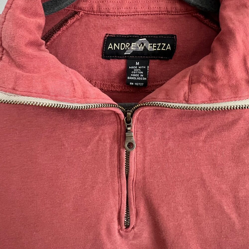 Vintage Andrew Fezza Quarter Zip Sweatshirt Size M